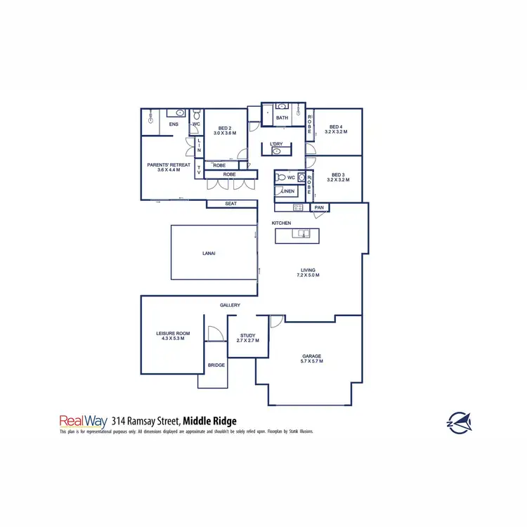 Floorplan of Homely house listing, 314 Ramsay Street, Middle Ridge QLD 4350