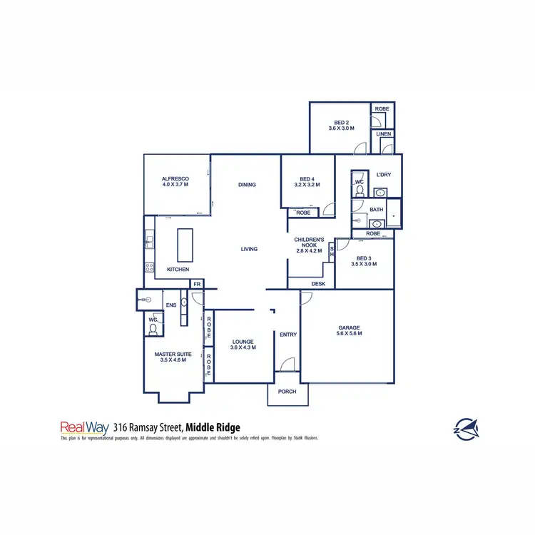 Floorplan of Homely house listing, 316 Ramsay Street, Middle Ridge QLD 4350