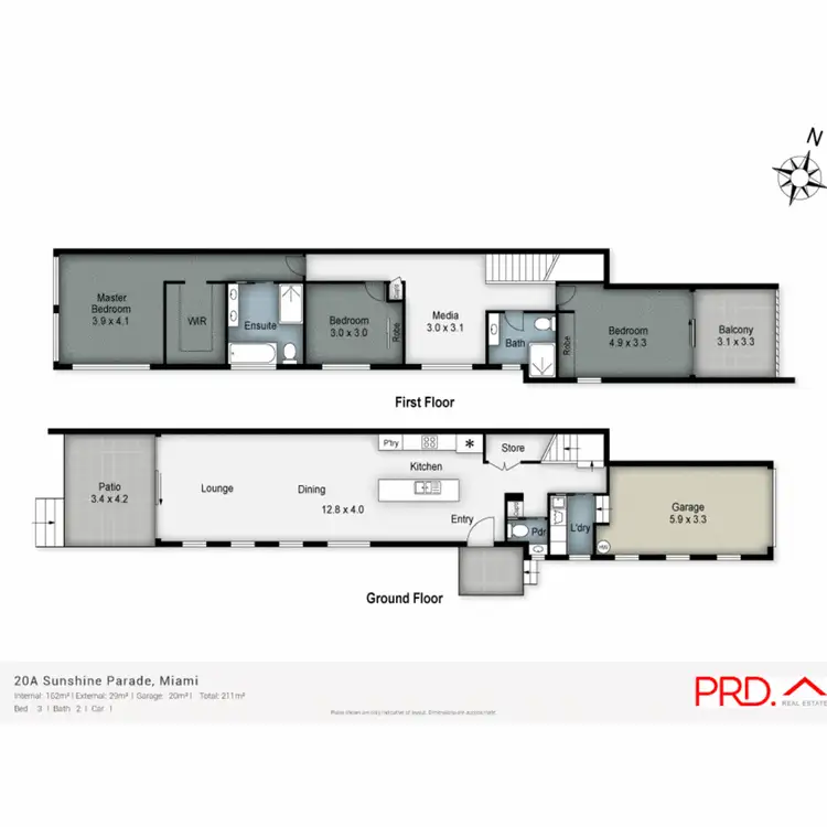 Floorplan of Homely semi-detached listing, 20a Sunshine Parade, Miami QLD 4220