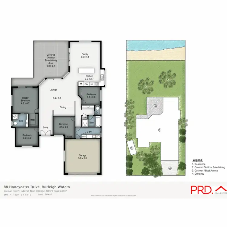Floorplan of Homely house listing, 88 Honeyeater Drive, Burleigh Waters QLD 4220