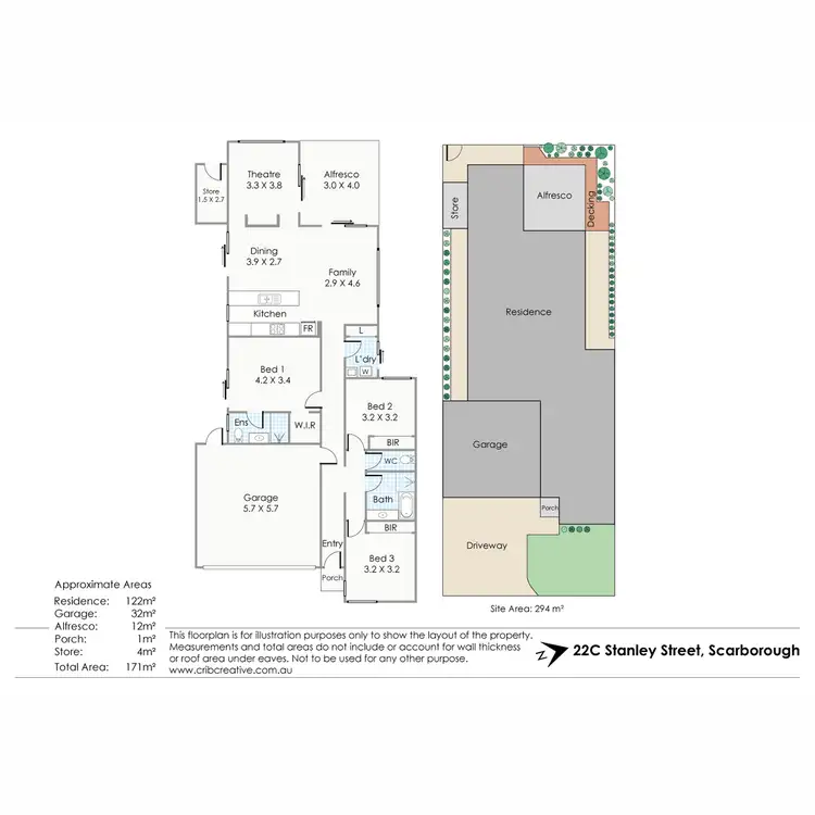 Floorplan of Homely house listing, 22C Stanley Street, Scarborough WA 6019