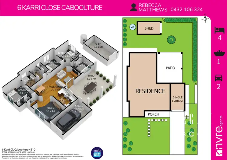 Floorplan of Homely house listing, 6 Karri Close, Caboolture QLD 4510