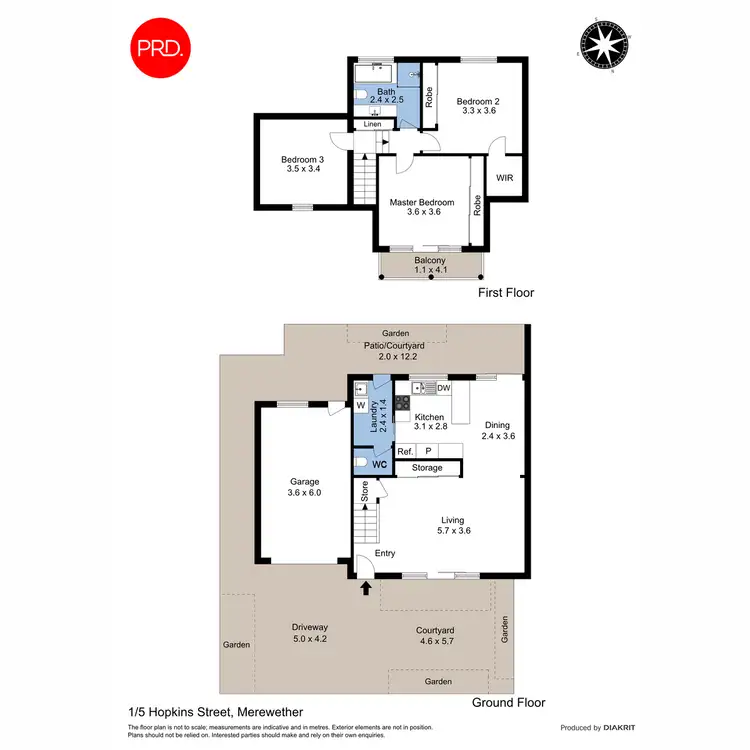 Floorplan of Homely townhouse listing, 1/5 Hopkins Street, Merewether NSW 2291