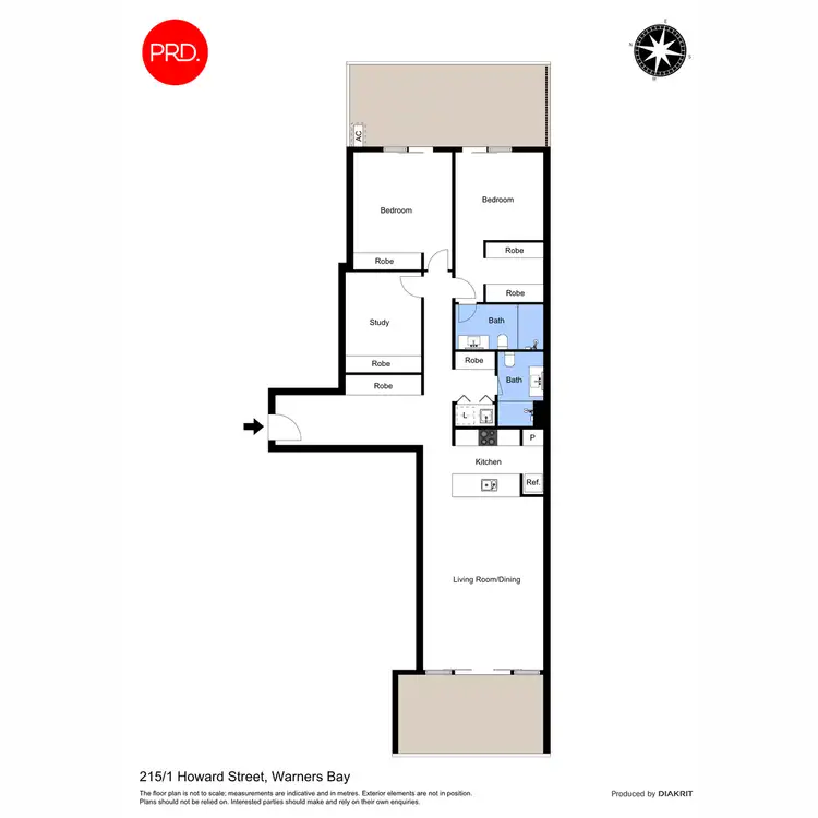 Floorplan of Homely apartment listing, 215/1 Howard Street, Warners Bay NSW 2282