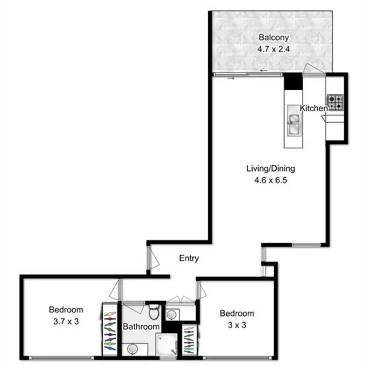 Floorplan of Homely apartment listing, 131/170 Leichhardt Street, Spring Hill QLD 4000