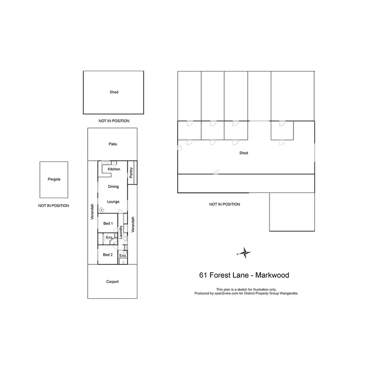 Floorplan of Homely rural property listing, 61 Forest Lane, Markwood VIC 3678