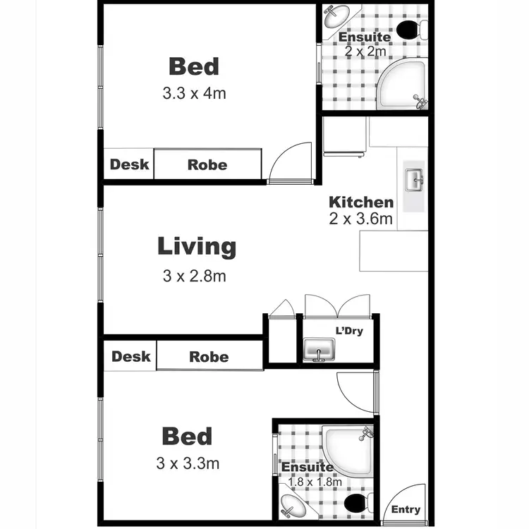 Floorplan of Homely unit listing, 8/9 Uniplaza Court, Kearneys Spring QLD 4350