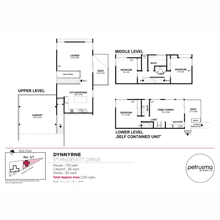 Floorplan of Homely house listing, 1/1 McDevitt Avenue, Dynnyrne TAS 7005