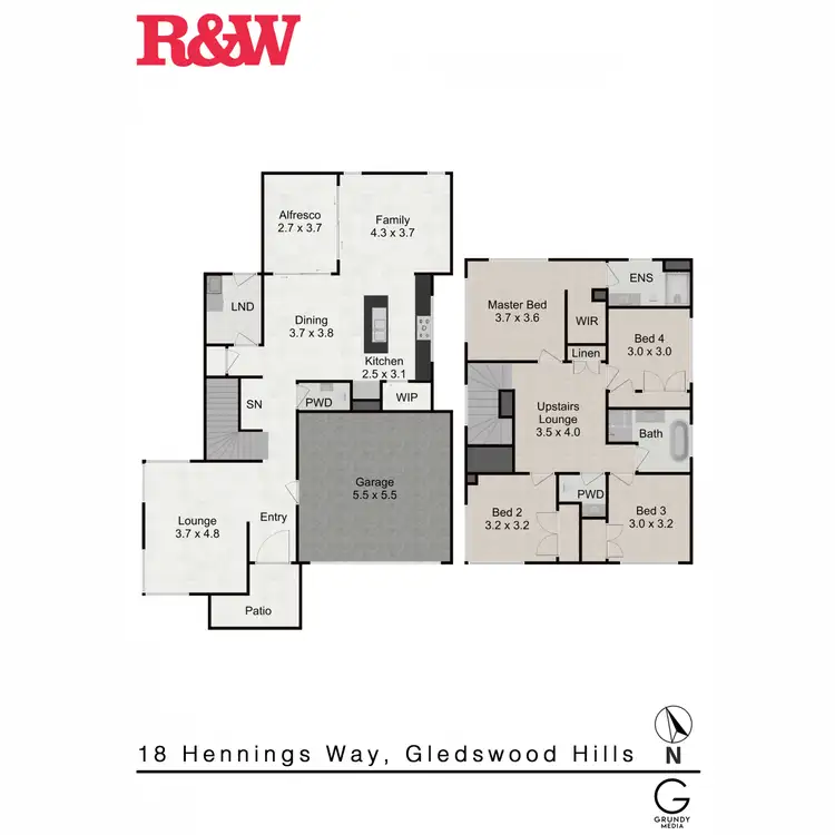 Floorplan of Homely house listing, 18 Hennings Way, Gledswood Hills NSW 2557
