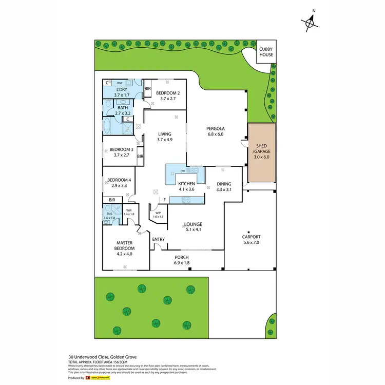 Floorplan of Homely house listing, 30 Underwood Close, Golden Grove SA 5125