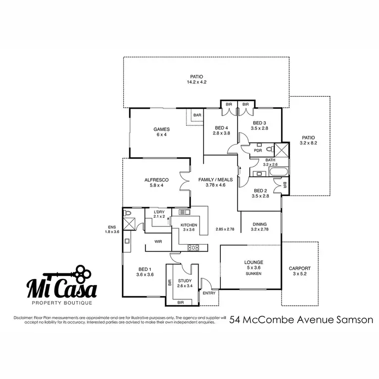 Floorplan of Homely house listing, 54 McCombe Avenue, Samson WA 6163
