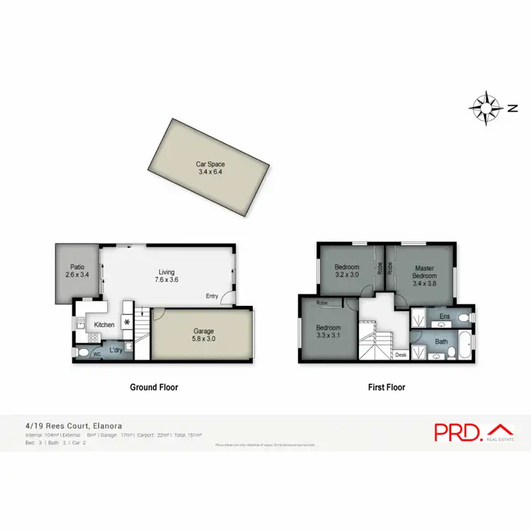 Floorplan of Homely townhouse listing, 4/19 Rees Court, Elanora QLD 4221