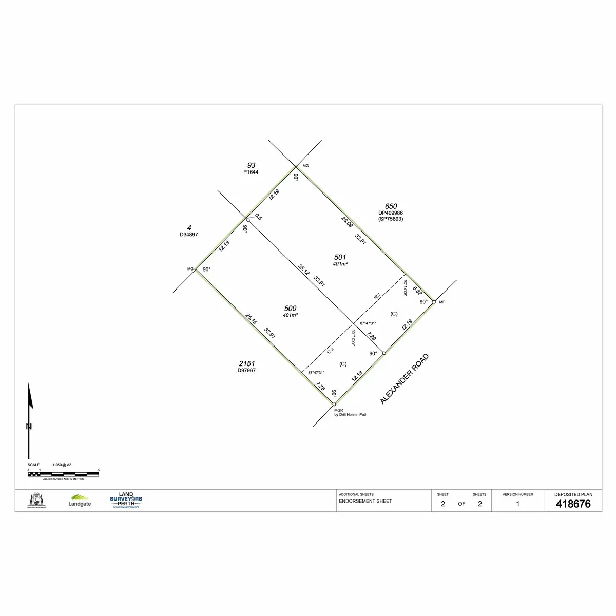 Floorplan of Homely land listing, LOT 501, 179 Alexander Road, Rivervale WA 6103
