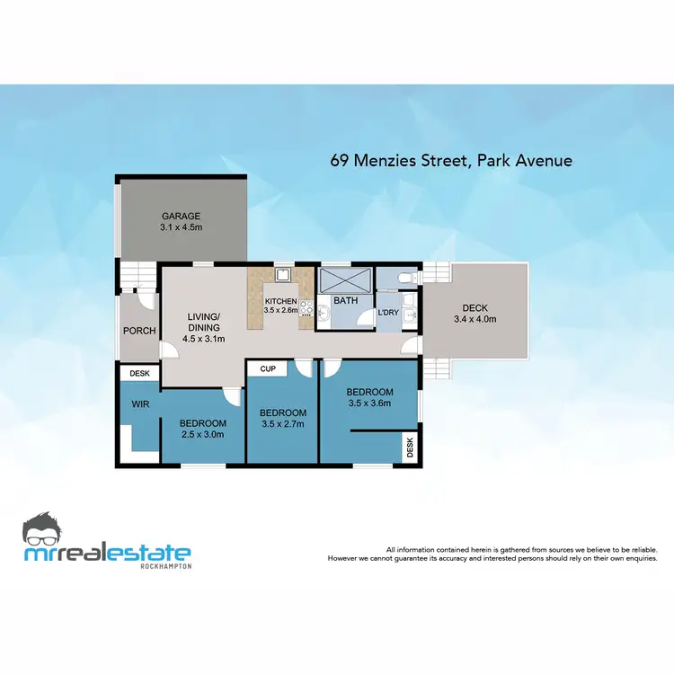 Floorplan of Homely house listing, 69 Menzies Street, Park Avenue QLD 4701