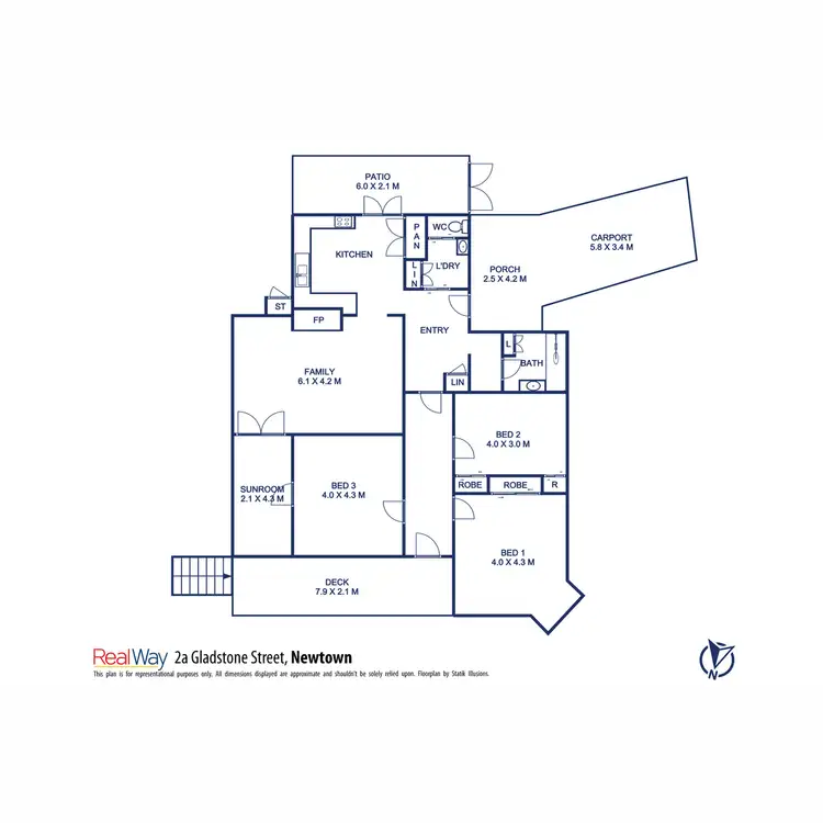 Floorplan of Homely house listing, 2A Gladstone Street, Newtown QLD 4350
