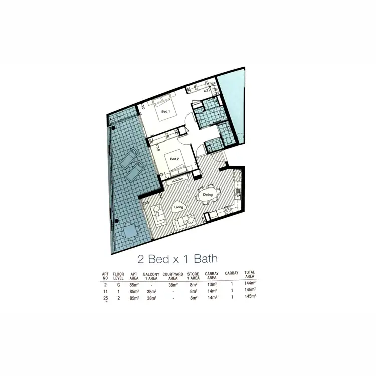 Floorplan of Homely apartment listing, 2/9 Coromandel Approach, North Coogee WA 6163