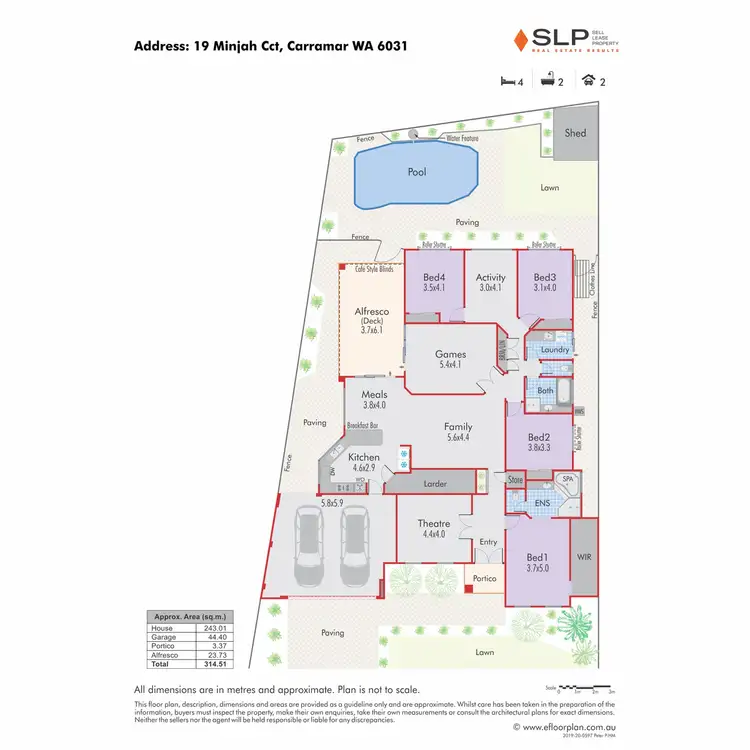 Floorplan of Homely house listing, 19 Minjah Circuit, Carramar WA 6031
