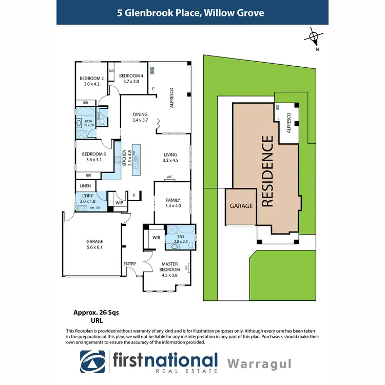 Floorplan of Homely house listing, 5 Glenbrook Place, Willow Grove VIC 3825