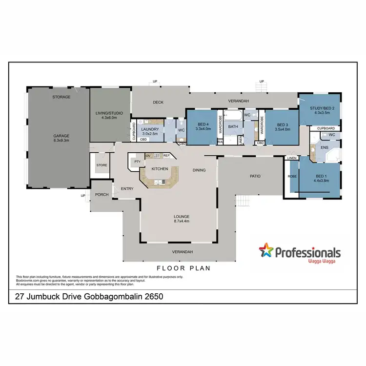 Floorplan of Homely house listing, 27 Jumbuck Drive, Gobbagombalin NSW 2650
