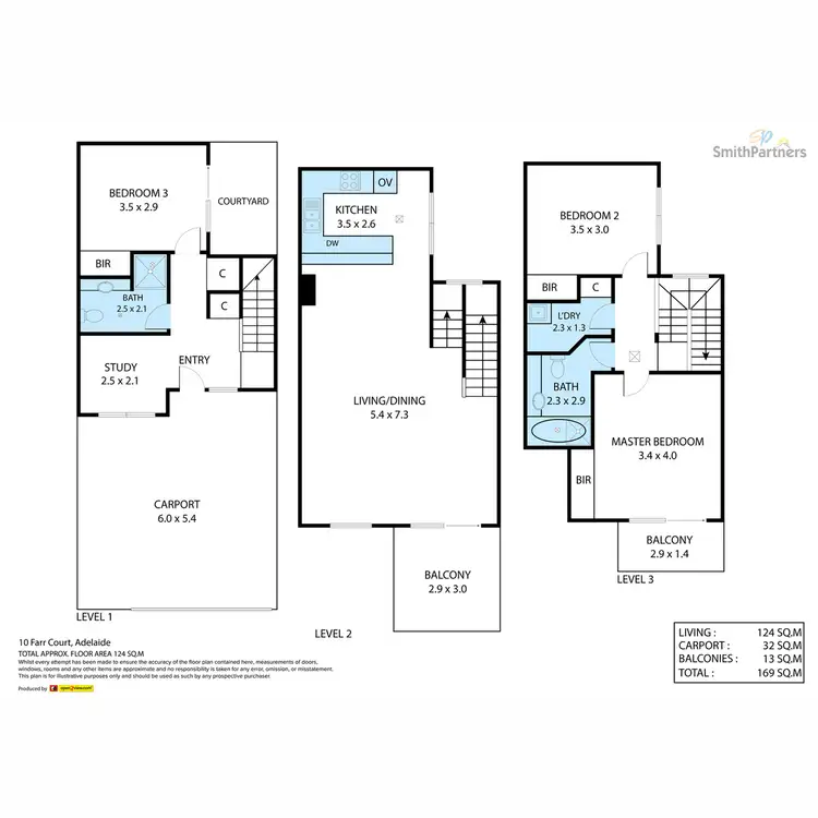 Floorplan of Homely townhouse listing, 10 Farr Court, Adelaide SA 5000