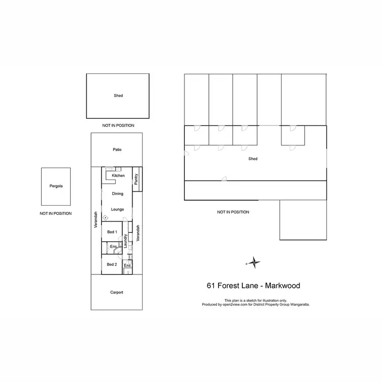 Floorplan of Homely rural property listing, 61 Forest Lane, Markwood VIC 3678
