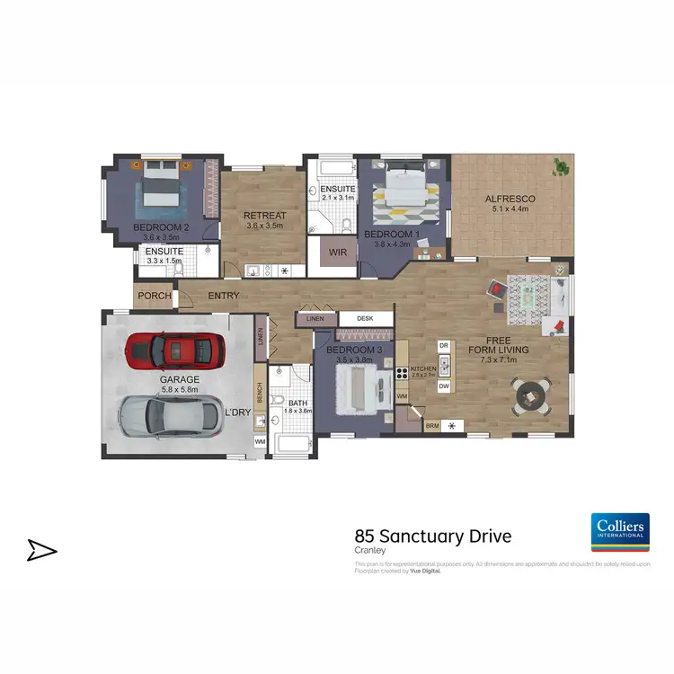 Floorplan of Homely house listing, 85 Sanctuary Drive, Cranley QLD 4350