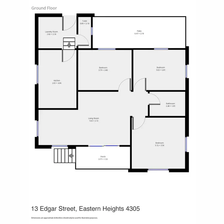 Floorplan of Homely house listing, 13 Edgar Street, Eastern Heights QLD 4305