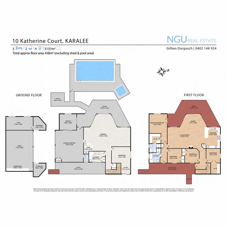 Floorplan of Homely house listing, 10 Katherine Court, Karalee QLD 4306