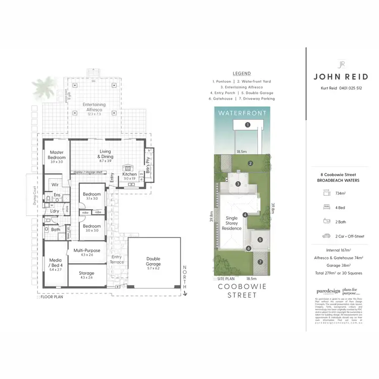 Floorplan of Homely house listing, 8 Coobowie Street, Broadbeach Waters QLD 4218