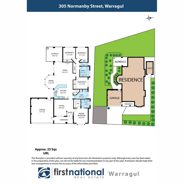 Floorplan of Homely house listing, 305 Normanby Street, Warragul VIC 3820