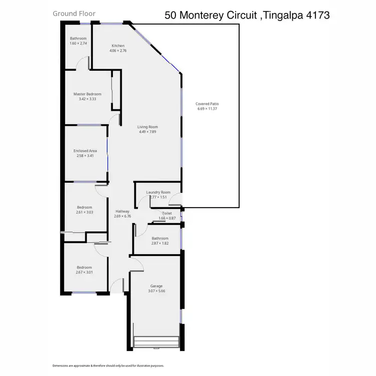 Floorplan of Homely house listing, 50 Monterey Circuit, Tingalpa QLD 4173