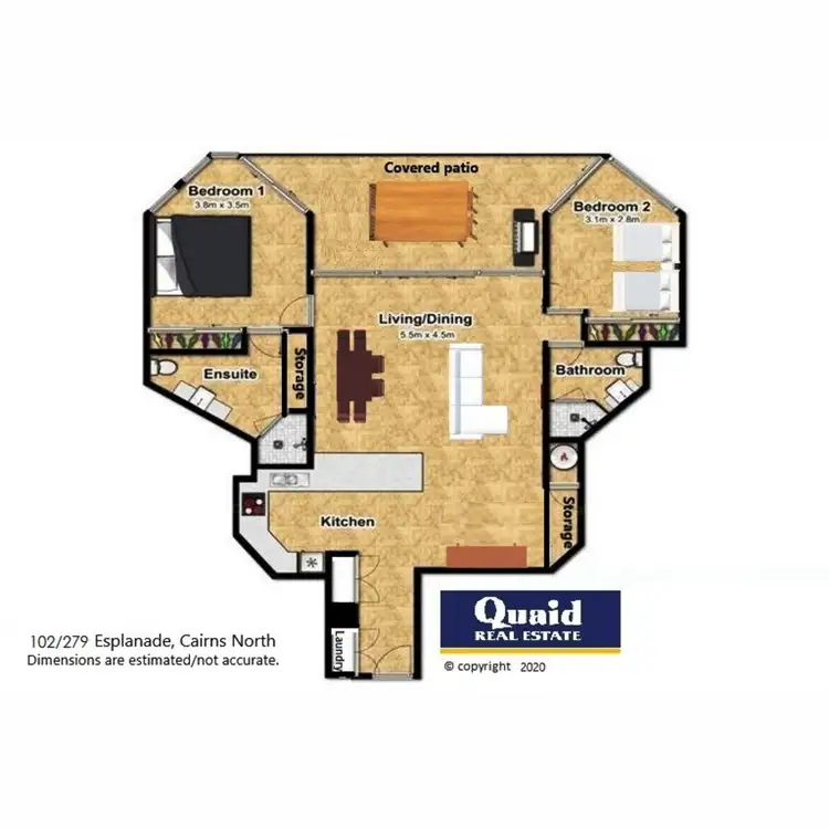 Floorplan of Homely apartment listing, 102/279 Esplanade, Cairns North QLD 4870