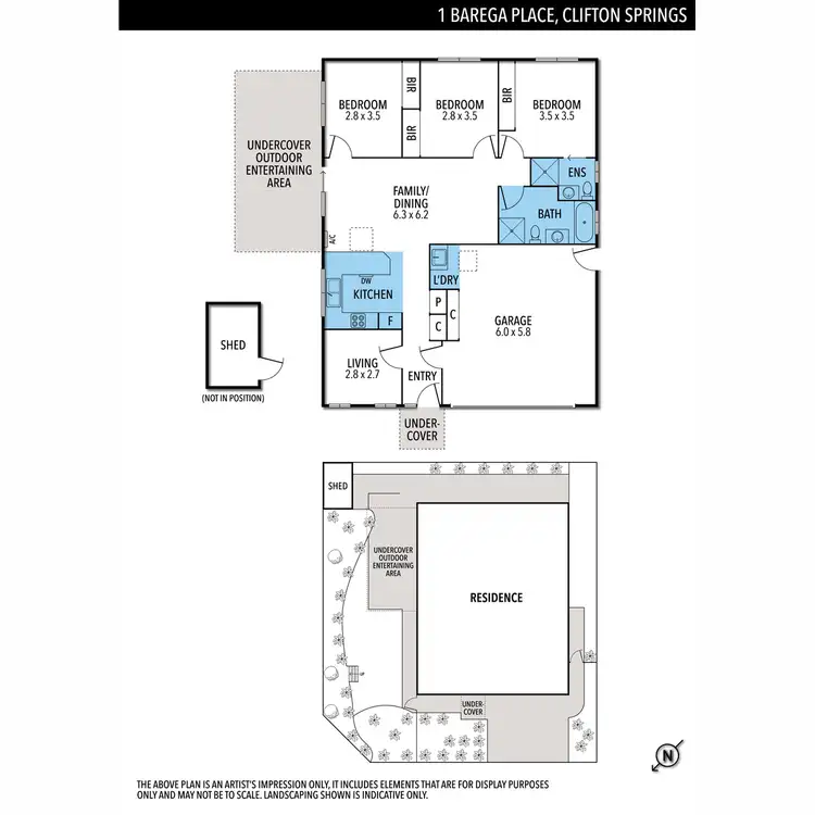 Floorplan of Homely house listing, 1 Barega Place, Clifton Springs VIC 3222