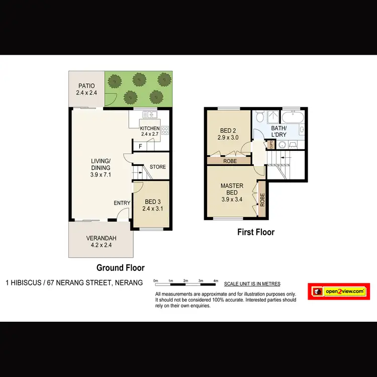 Floorplan of Homely townhouse listing, 1 Hibiscus/67 Nerang Street, Nerang QLD 4211