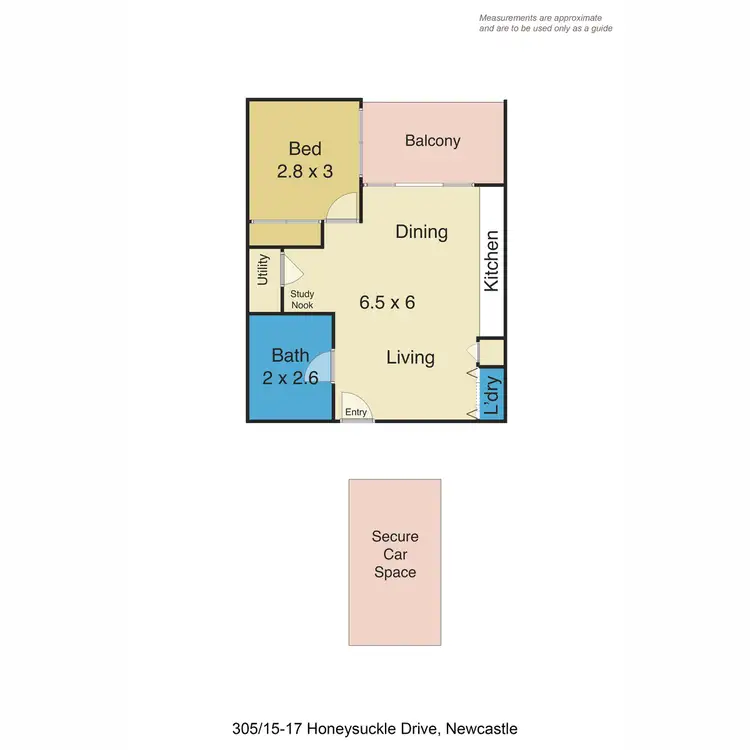 Floorplan of Homely apartment listing, 305/15-17 Honeysuckle Drive, Newcastle NSW 2300