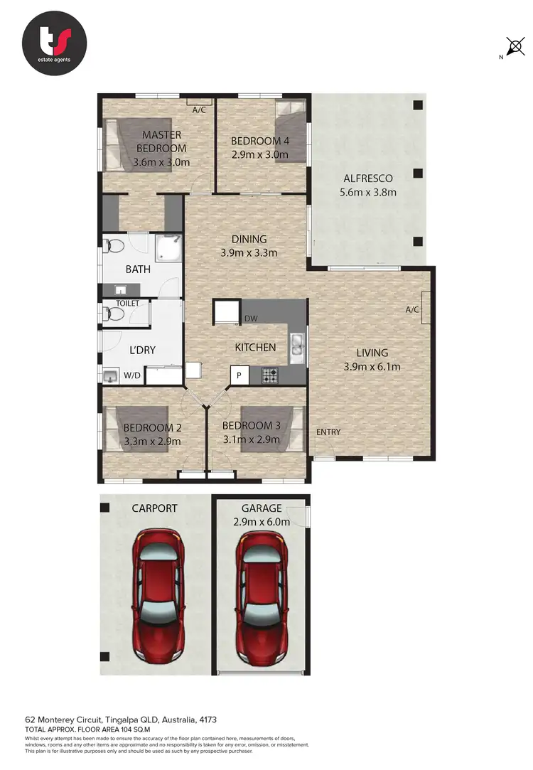 Floorplan of Homely house listing, 62 Monterey Circuit, Tingalpa QLD 4173