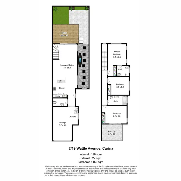 Floorplan of Homely townhouse listing, 2/19 Wattle Avenue, Carina QLD 4152