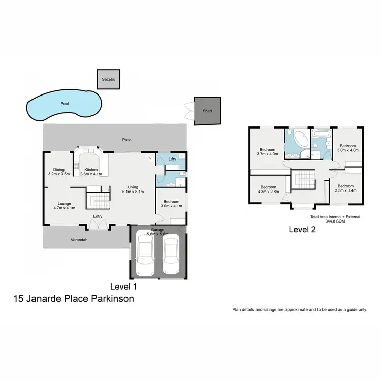 Floorplan of Homely house listing, 15 Janarde Place, Parkinson QLD 4115