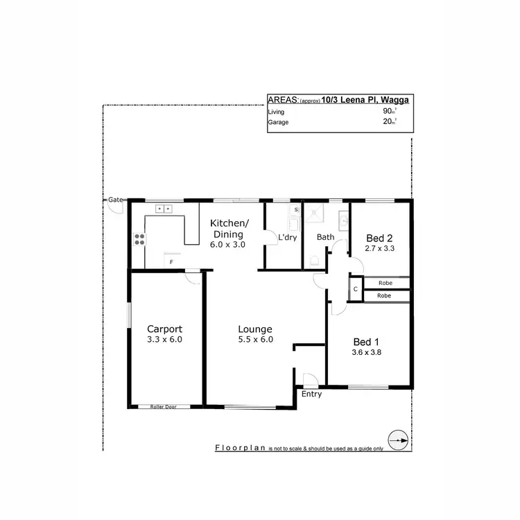 Floorplan of Homely unit listing, 10/3 Leena Place, Wagga Wagga NSW 2650