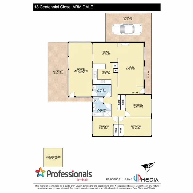Floorplan of Homely house listing, 18 Centennial Close, Armidale NSW 2350