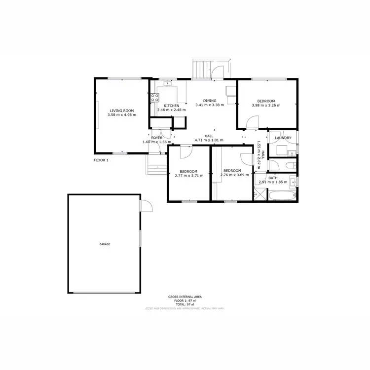 Floorplan of Homely house listing, 10 Landers Crt, Rokeby TAS 7019