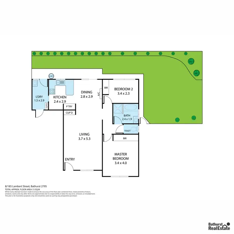 Floorplan of Homely unit listing, 8/185 Lambert Street, Bathurst NSW 2795