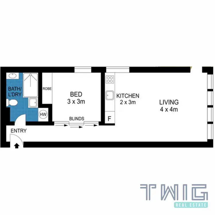 Floorplan of Homely apartment listing, 801/555 Flinders Street, Melbourne VIC 3000