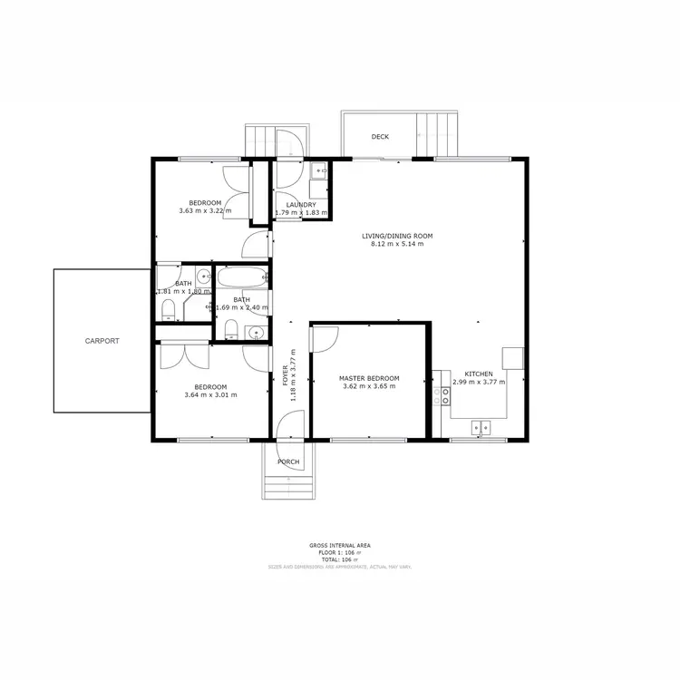 Floorplan of Homely unit listing, 3/8 Bowden Drive, Bridgewater TAS 7030