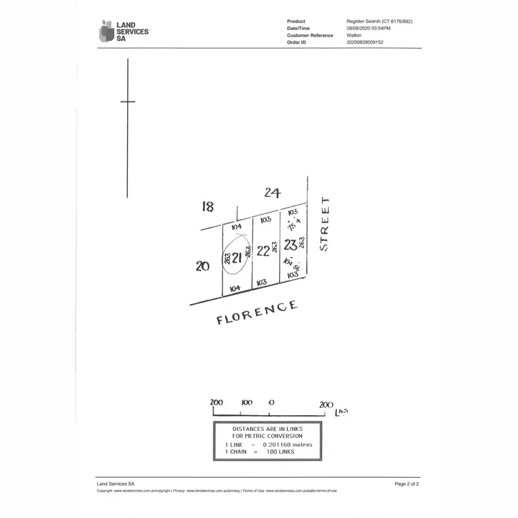 Floorplan of Homely land listing, Lot 21 Florence Street, Balaklava SA 5461