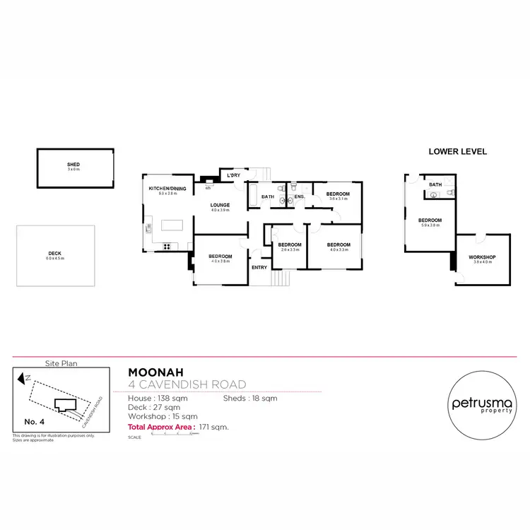 Floorplan of Homely house listing, 4 Cavendish Road, Moonah TAS 7009