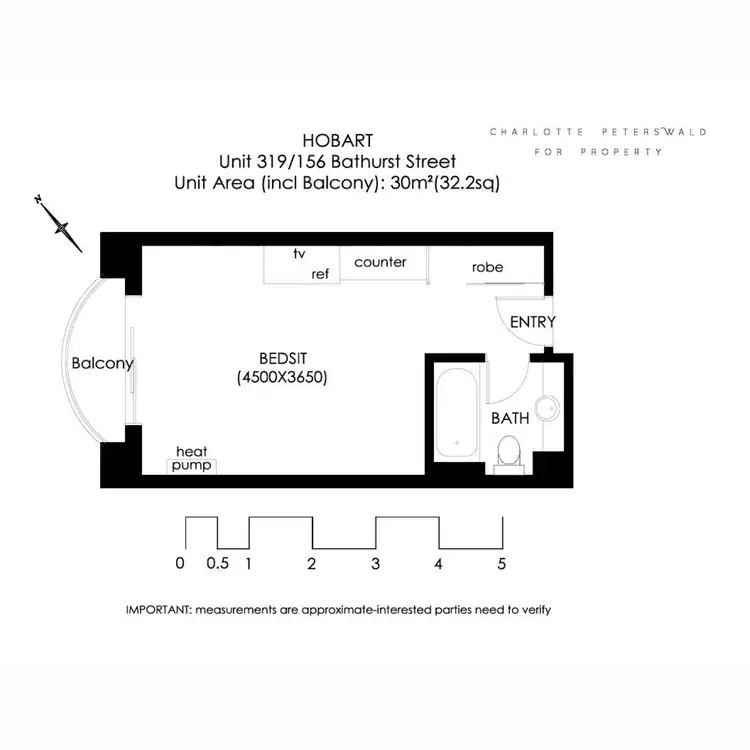 Floorplan of Homely unit listing, 319/156 Bathurst Street, Hobart TAS 7000
