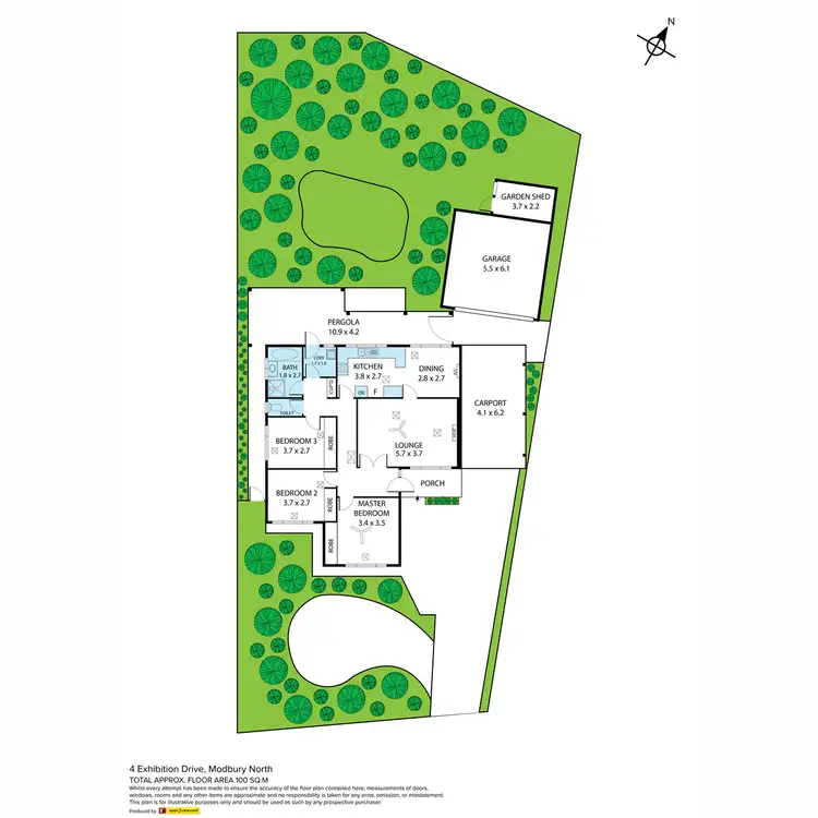 Floorplan of Homely house listing, 4 Exhibition Drive, Modbury North SA 5092