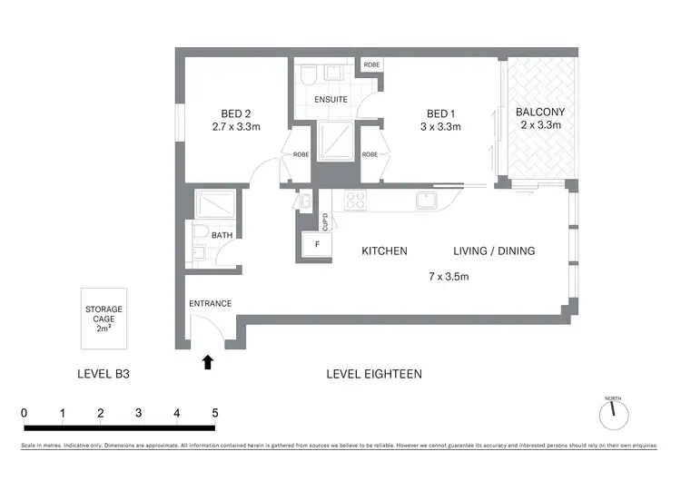 Floorplan of Homely apartment listing, 1801/161 Clarence Street, Sydney NSW 2000