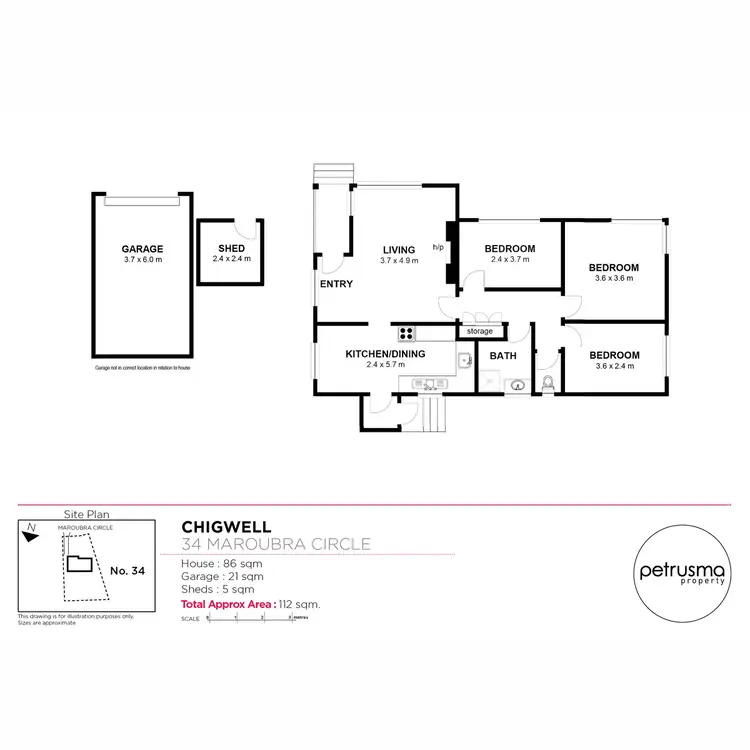 Floorplan of Homely house listing, 34 Maroubra Circle, Chigwell TAS 7011